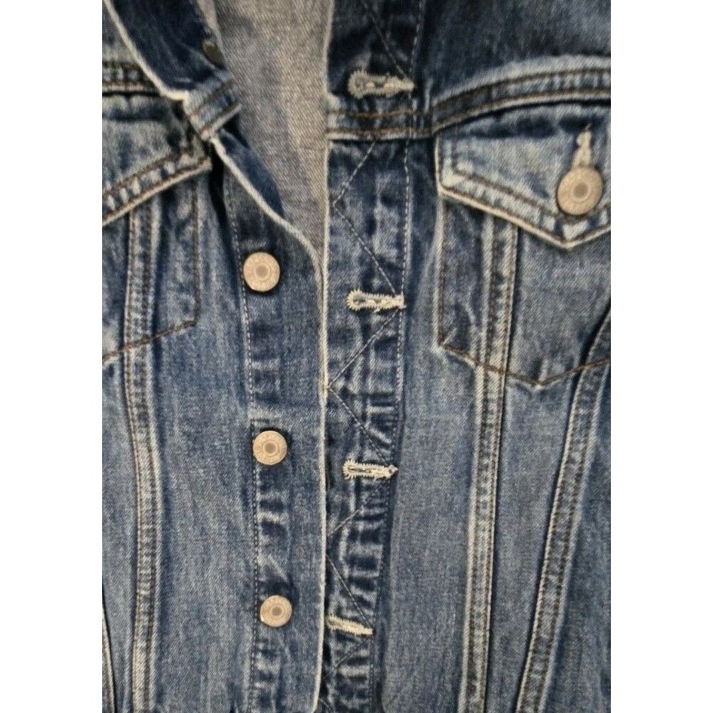Girls Gap Denim Jacket XL Blue Classic Long Sleeve Jean Coat 100% Cotton - Picture 2 of 9